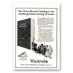 1922 Victor Records Print Ad | Record Catalog