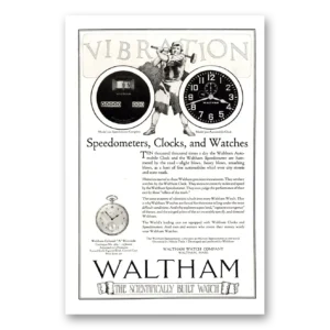 1922 Waltham Watch Print Ad | Speedometers