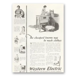 1922 Western Electric Print Ad | Cheapest