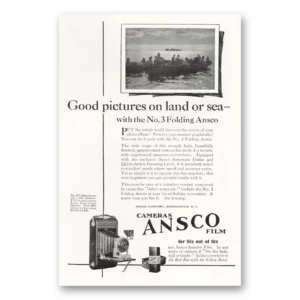 1923 Ansco No 3 Folding Camera Print Ad | Good Pictures