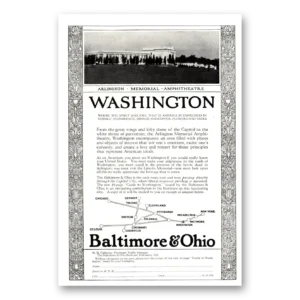 1923 Baltimore and Ohio Railroad Print Ad | Arlington Memorial