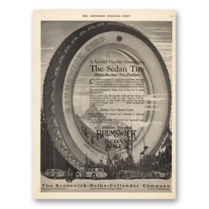 1923 Brunswick Sedan Tires Print Ad | Special Tire