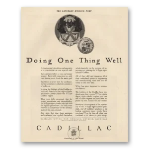 1923 Cadillac Print Ad | One Thing