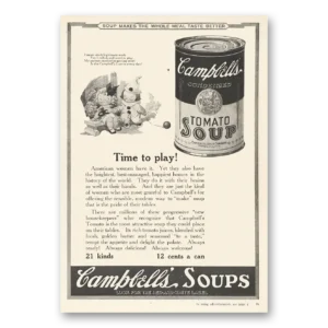 1923 Campbells Tomato Soup Print Ad | Time Play