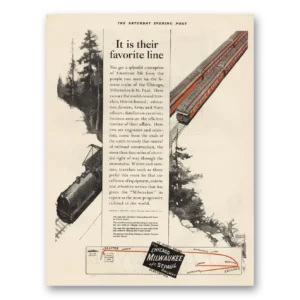 1923 Chicago Milwaukee and St Paul Railway Print Ad | Favorite Line