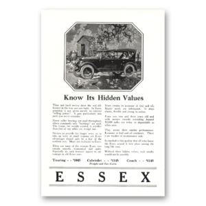 1923 Essex Motors Print Ad | Know Hidden Values