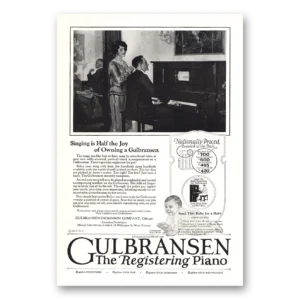 1923 Gulbransen Piano Print Ad | Registering Piano