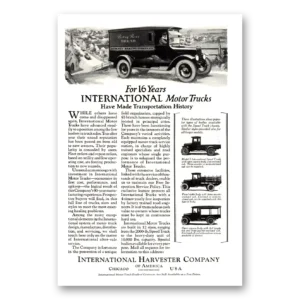 1923 International Trucks Print Ad | Transportation