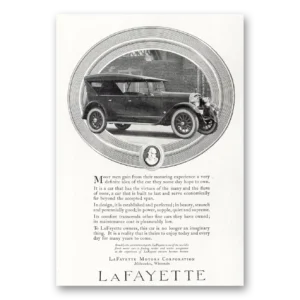 1923 LaFayette Motor Car Print Ad | More Men