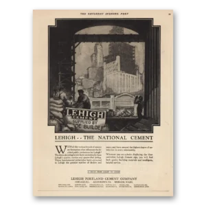 1923 Lehigh Cements Print Ad | National Cement