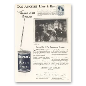 1923 Morton Salt Print Ad | Los Angeles
