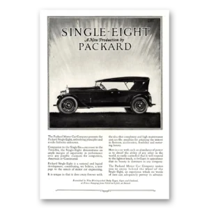 1923 Packard Single Eight Print Ad | New Production