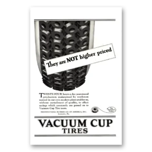 1923 Pennsylvania Rubber Print Ad | Vacuum Cup