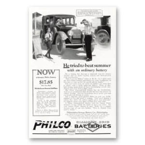 1923 Philco Diamond Grid Batteries Print Ad | Beat Summer