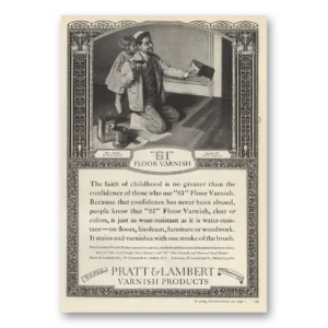 1923 Pratt & Lambert Varnish Products Print Ad | Faith Childhood