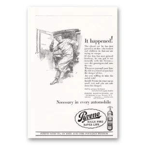 1923 Pyrene Fire Extinguisher Print Ad | On Fire