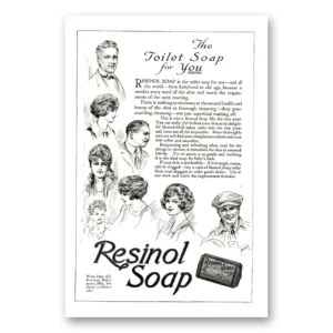 1923 Resinol Soap Print Ad | Toilet Soap