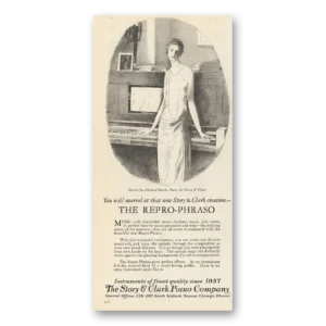 1923 Story & Clark Repro Phaso Piano Print Ad | Will Marvel