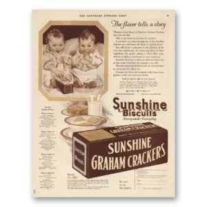 1923 Sunshine Graham Crackers Print Ad | Tells Story