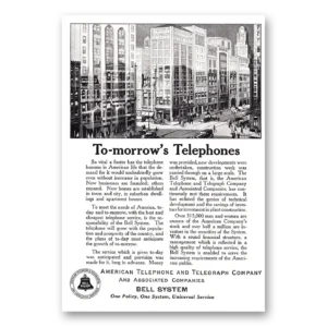 1924 American Telephone Print Ad | Tomorrows Telephones