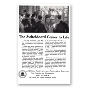 1924 American Telephone Print Ad | Switchboard