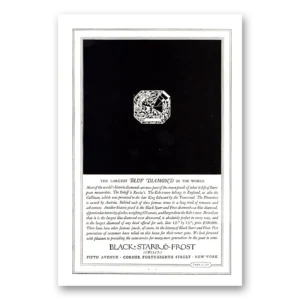 1924 Black Starr Frost Print Ad | Blue Diamond