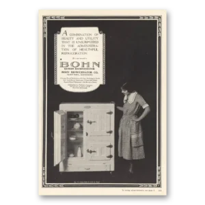 1924 Bohn Refrigerator Print Ad | Beauty Utility