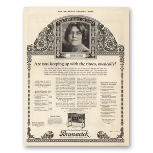 1924 Brunswick Phonograph Print Ad | Sigrid Onegin