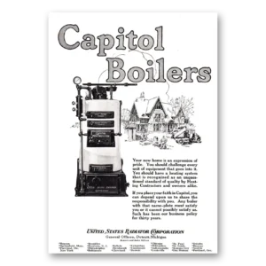 1924 Capitol Boilers Print Ad | Expression Pride