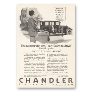 1924 Chandler Sedan Print Ad | Chummy Sedan