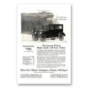 1924 Chevrolet Sedan Print Ad | High Grade