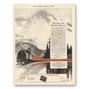 1924 Chicago Milwaukee and St Paul Railway Print Ad | Glorious Ranier