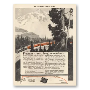 1924 Chicago Milwaukee and St Paul Railway Print Ad | Pleasant Travel