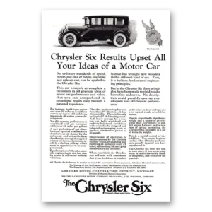 1924 Chrysler Six Print Ad | Upset All Ideas