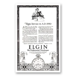 1924 Elgin Watch Print Ad | Elgin Service