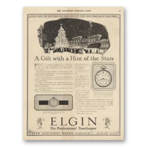 1924 Elgin Watch Print Ad | Hint Stars