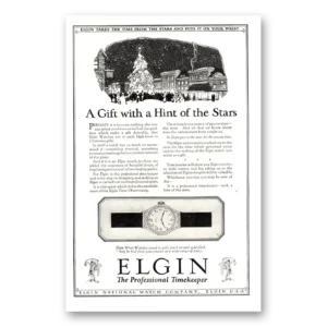 1924 Elgin Watch Print Ad | Hint Stars