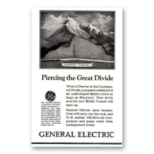 1924 General Electric Print Ad | Ge Moffat Tunnel