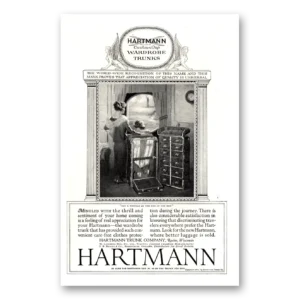 1924 Hartmann Wardrobe Trunks Print Ad | Mingled Thill