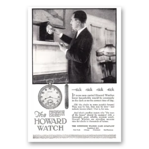 1924 Howard Watch Print Ad | Tick Tick Tick