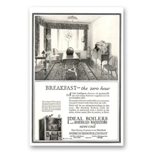 1924 Ideal Gas Boilers Print Ad | Zero Hour