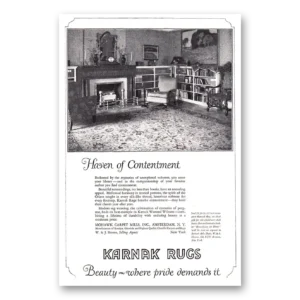 1924 Karnak Rugs Print Ad | Haven Contentment
