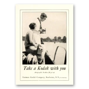 1924 Kodak Autographic Camera Print Ad | Kodak With You