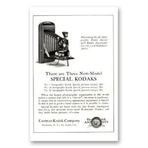 1924 Kodak Autographic Camera Print Ad | Three New Model