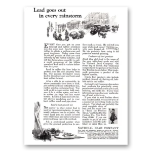 1924 National Lead Company Print Ad | Lead Goes