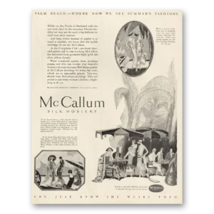 1924 McCallum Silk Hosiery Print Ad | Palm Beach