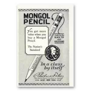 1924 Mongol Pencil Print Ad | More Value