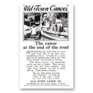 1924 Old Town Canoe Print Ad | End The Road