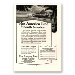 1924 Pan America Line Print Ad | South America