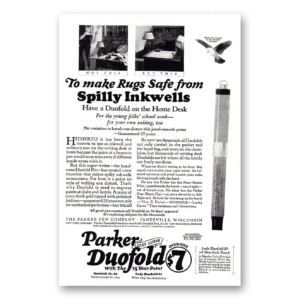 1924 Parker Duofold Pen Print Ad | Spilly Inkwells